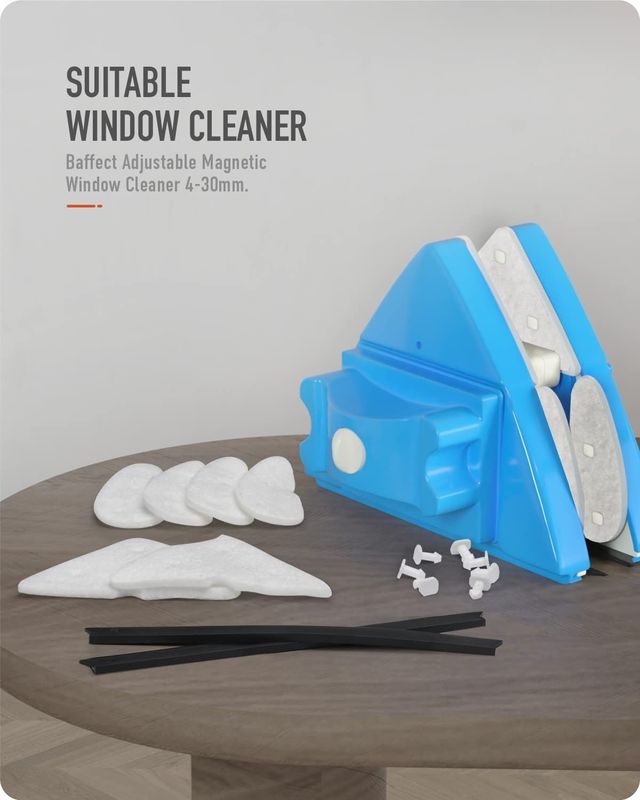Verstelbare Magnetische Dubbele Venster Glas Wiper Glider Wasborstel Uitrusting Schoonmaakborstel Wiper Tools