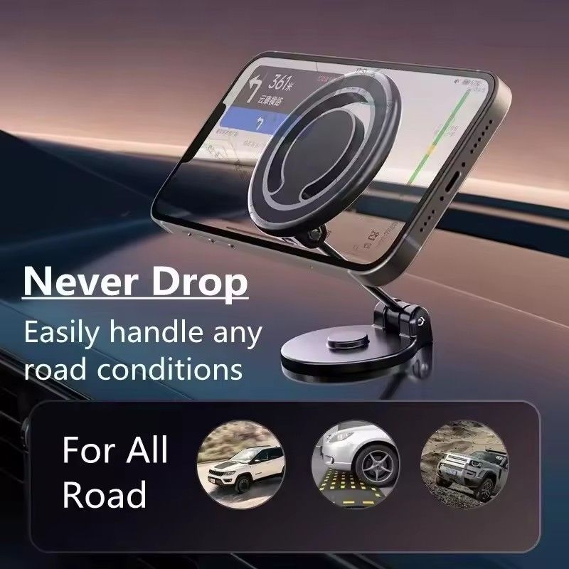 1080 Magnetische Autophone Holder Magnet Car Bracket Mount Cell Smartphone Support in Car Voor iPhone 15 14 13 12 11 Samsung